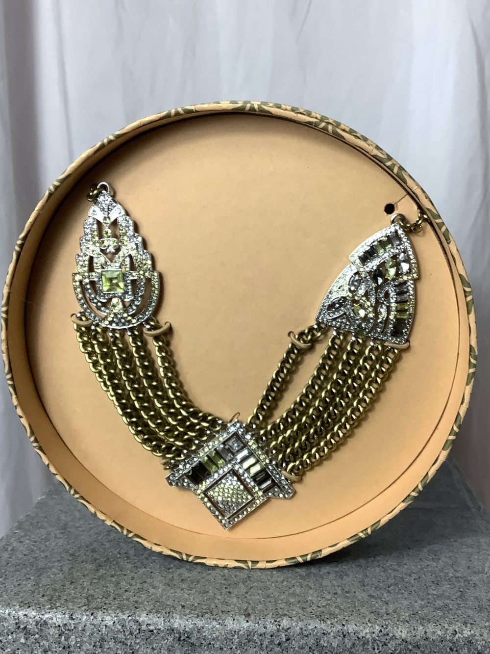 Gold and Silver Statement Chain Necklace